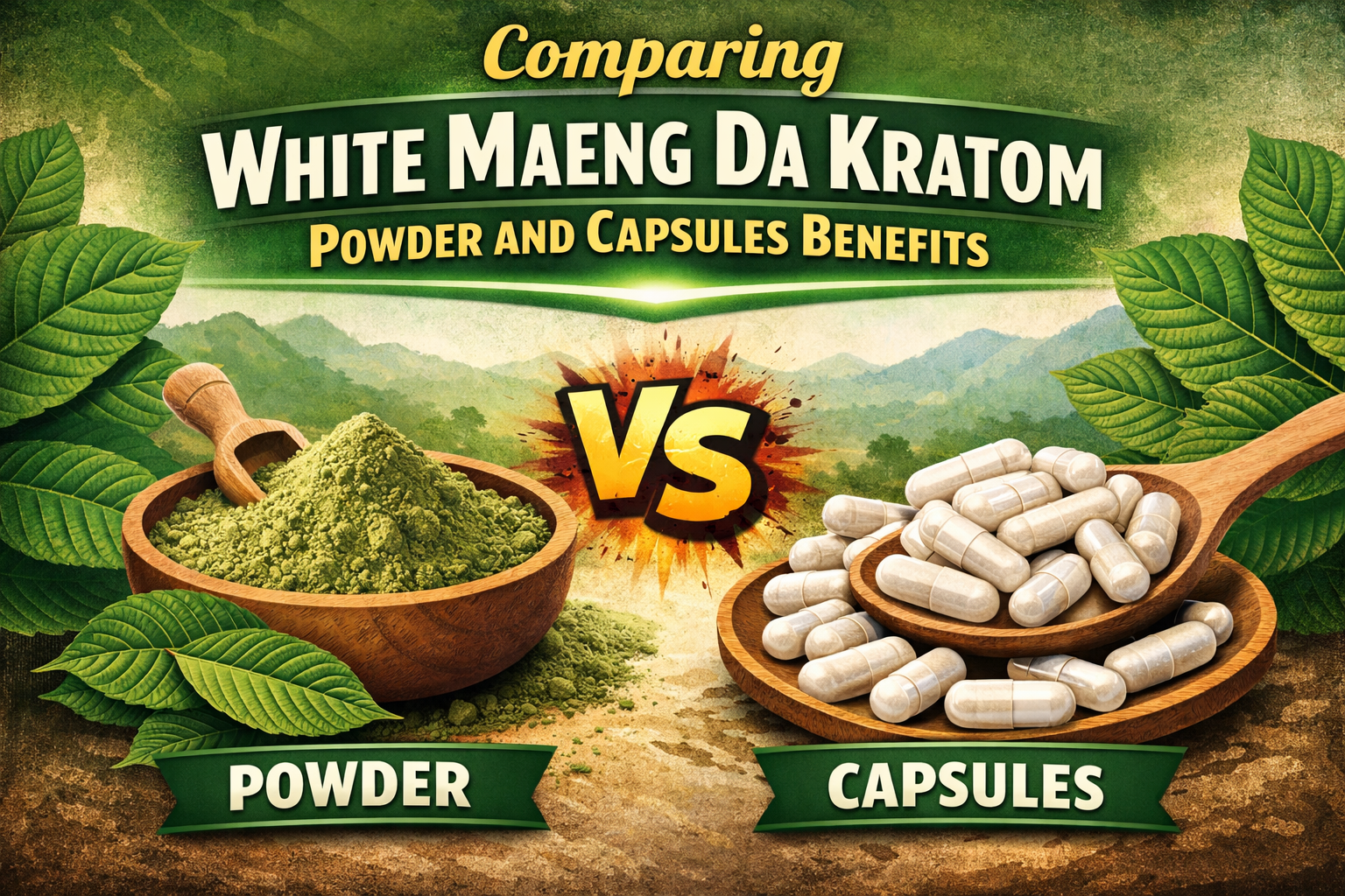 Comparing White Maeng Da Kratom Powder and Capsules Benefits