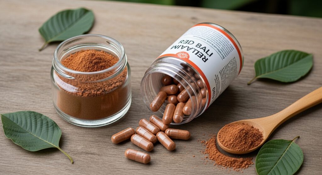 Red Bali Kratom Powder For Pain Relief And Calm Effects